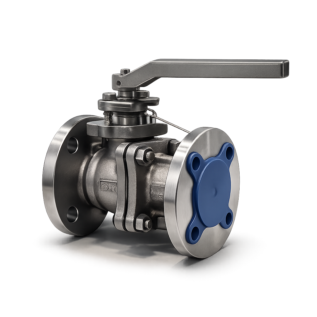 EF42 full bore flanged ball valve in corrosion-resistant alloy configuration